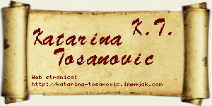 Katarina Tošanović vizit kartica